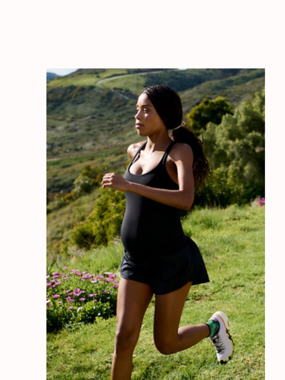 FP Movement by Free People Black Maternity Tank and Shorts Set
